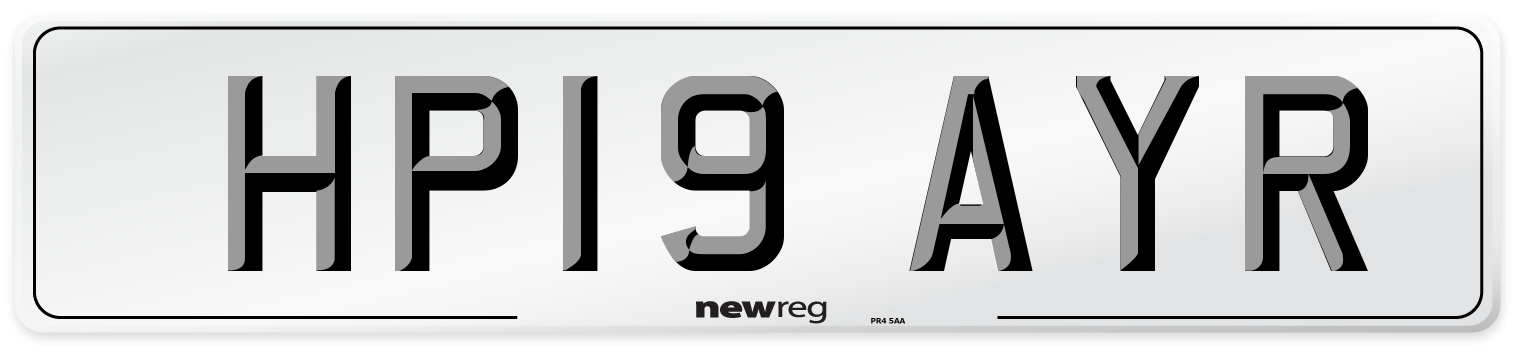HP19 AYR Number Plate from New Reg